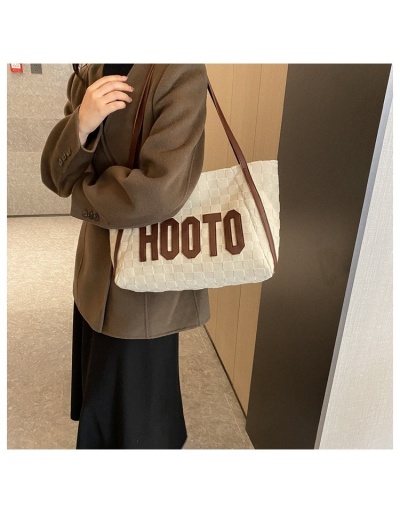 Replica  Casual Canvas Letter Large Capacity Tote Bag #801286 $20.30 USD for Wholesale