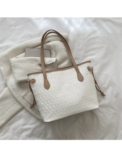  PU Rhombus Lattice Large Capacity Tote Bag #801287 $21.45 USD, Wholesale Fashion Handbags