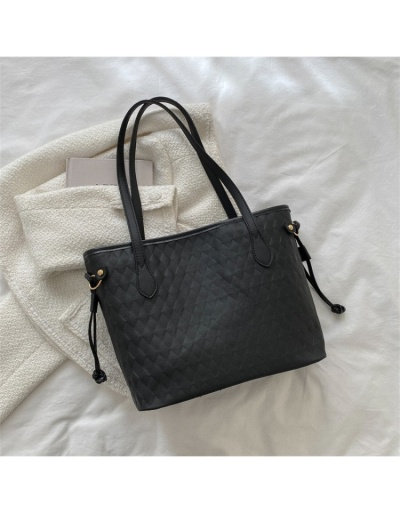 Replica  PU Rhombus Lattice Large Capacity Tote Bag #801287 $21.45 USD for Wholesale