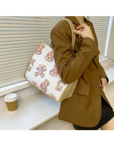 Replica  Casual Canvas Cute Cartoon Printed Tote Bag #801289 $18.20 USD for Wholesale