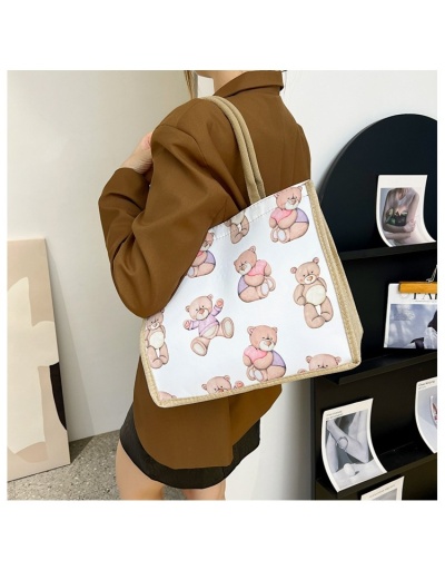 Replica  Casual Canvas Cute Cartoon Printed Tote Bag #801289 $18.20 USD for Wholesale