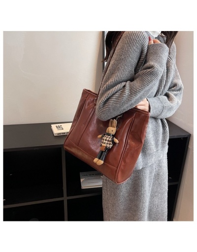 Replica Vintage New  Solid Casual Large Capacity Tote Bag #801293 $49.70 USD for Wholesale