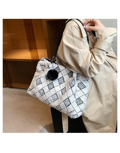 Replica Rhombus Lattice  Fall Black Tote Bags #801296 $35.00 USD for Wholesale