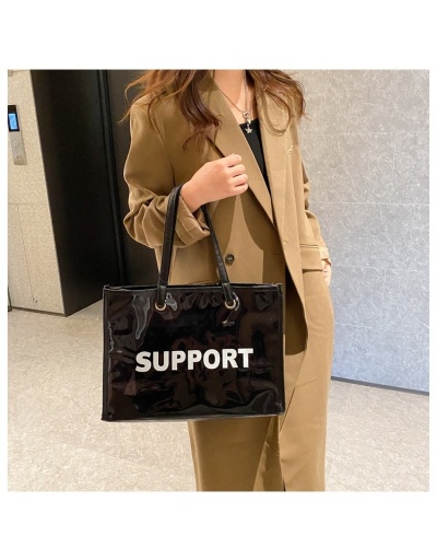 Replica Black Letter PU Shoulder Tote Bags #801302 $38.04 USD for Wholesale