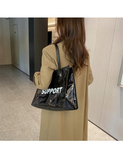 Replica Black Letter PU Shoulder Tote Bags #801302 $38.04 USD for Wholesale