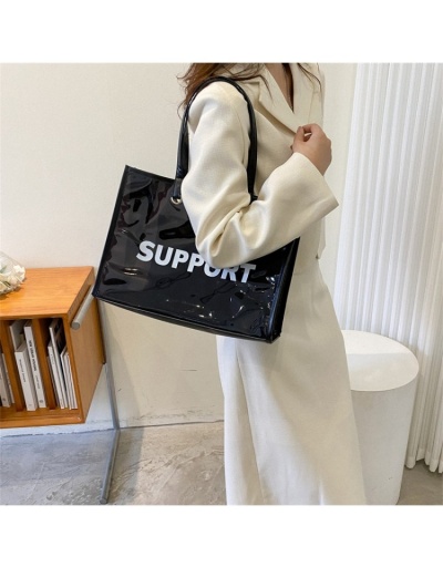 Replica Black Letter PU Shoulder Tote Bags #801302 $38.04 USD for Wholesale