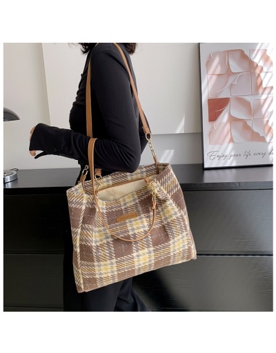 Replica Black Canvas Plaid  Ladies Tote Bags #801312 $21.60 USD for Wholesale