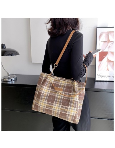 Replica Black Canvas Plaid  Ladies Tote Bags #801312 $21.60 USD for Wholesale