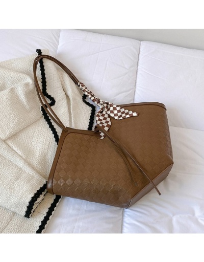  PU Plaid Large Capacity Women's Bag #801315 $39.23 USD, Wholesale Fashion Handbags