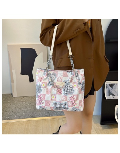 Replica Fashionable Grid Bear Printed Tote Bags #801324 $18.75 USD for Wholesale