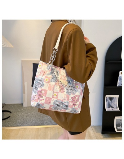 Replica Fashionable Grid Bear Printed Tote Bags #801324 $18.75 USD for Wholesale