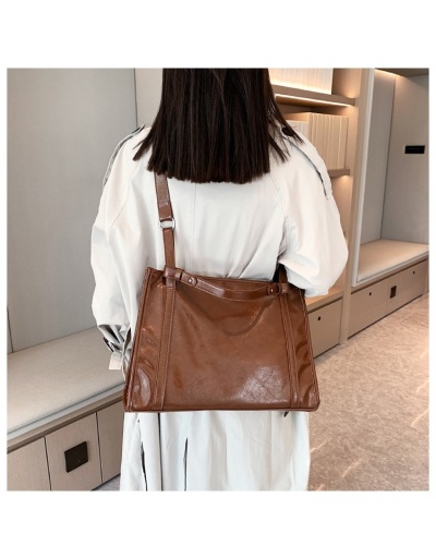 Replica Soft PU Leather Vintage Versatile Tote Bags #801336 $43.89 USD for Wholesale