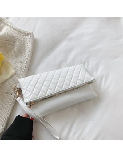 Replica Casual Street Ladies Rhombus Lattice  White Clutch Bags #801338 $12.60 USD for Wholesale