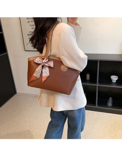 Replica  PU Large Capacity Contrast Color Women's Bags #801352 $34.21 USD for Wholesale