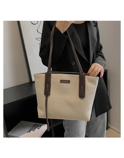 Canvas Versatile Contrast Color Tote Bags #801354 $39.65 USD, Wholesale Fashion Handbags