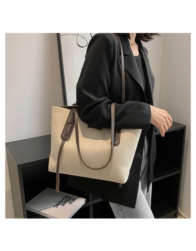 Replica Canvas Versatile Contrast Color Tote Bags #801354 $39.65 USD for Wholesale