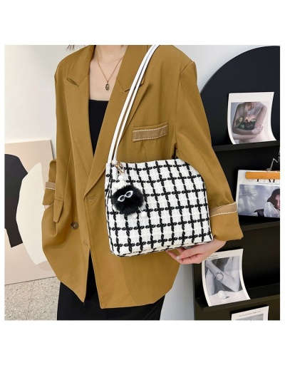 Replica  Canvas Contrast Color  Grid Pendant Tote Bags #801359 $14.85 USD for Wholesale