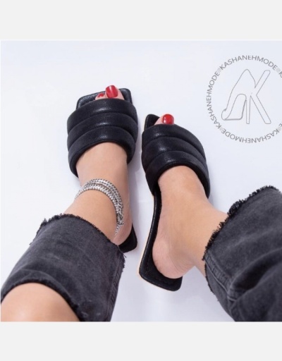 Replica Casual Square Toe Cute Slippers #801399 $24.98 USD for Wholesale