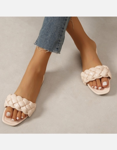 Replica Woven Design Solid Slip On Slippers #801408 $41.53 USD for Wholesale