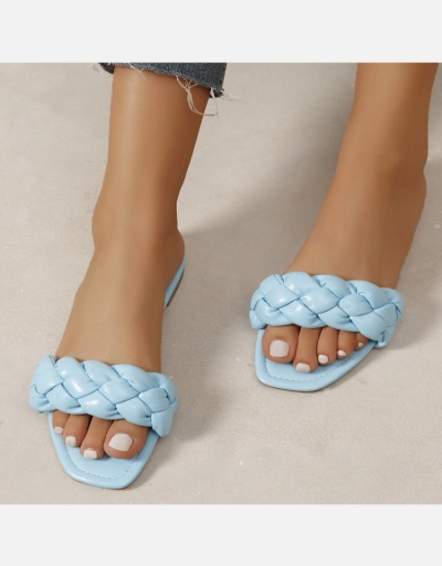 Replica Woven Design Solid Slip On Slippers #801408 $41.53 USD for Wholesale