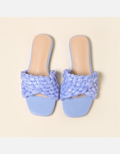 Replica Outdoor Beach Casual Woven Flat Women Slippers #801414 $42.17 USD for Wholesale