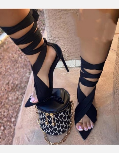 Sexy Lace Up Pointed Toe Stiletto Ankle Strap Heels #801419 $62.18 USD, Wholesale Fashion Heels