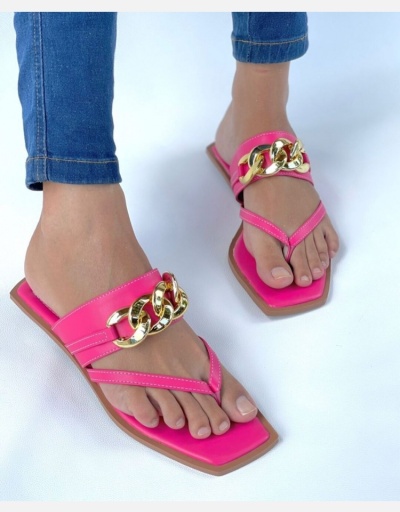 Summer Patch Flat Square Toe Beach Slippers #801420 $38.00 USD, Wholesale Fashion Slippers