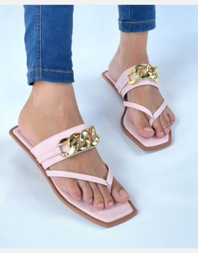 Replica Summer Patch Flat Square Toe Beach Slippers #801420 $38.00 USD for Wholesale