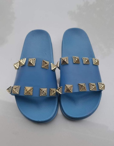 Replica Casual Rivet Women Slide Slippers  #801426 $34.06 USD for Wholesale