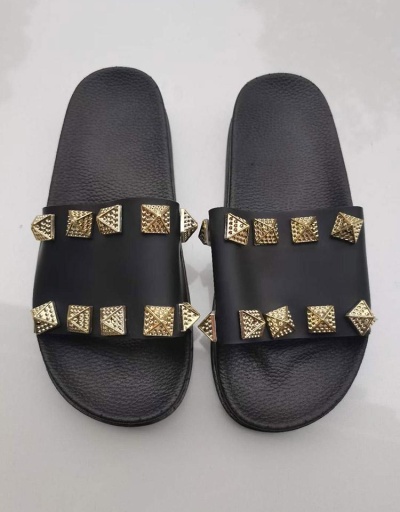 Replica Casual Rivet Women Slide Slippers  #801426 $34.06 USD for Wholesale