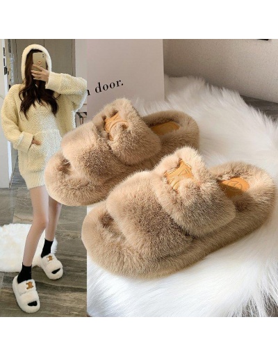 Home Casual Slip On Plush Slippers For Women #801428 $41.31 USD, Wholesale Fashion Slippers