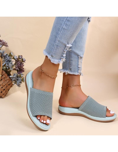 Replica Home Wear Mesh Summer Slide Slippers #801429 $38.67 USD for Wholesale