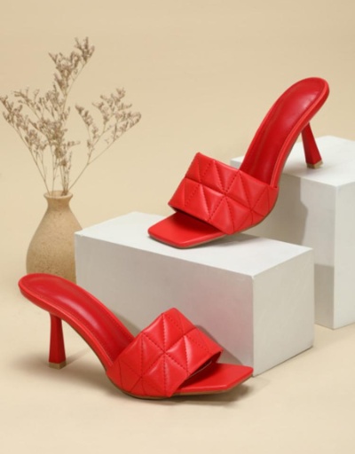 Replica Casual Solid Easy Matching Heeled Slippers  For Women #801433 $61.36 USD for Wholesale