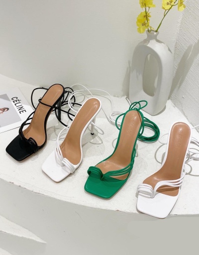 Replica Summer Latest Style Lace Up Heeled Sandals #801444 $60.65 USD for Wholesale