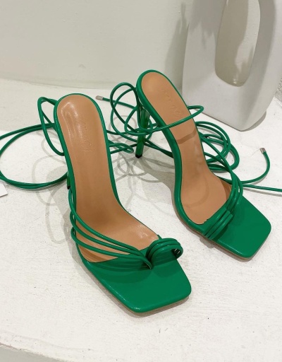 Replica Summer Latest Style Lace Up Heeled Sandals #801444 $60.65 USD for Wholesale