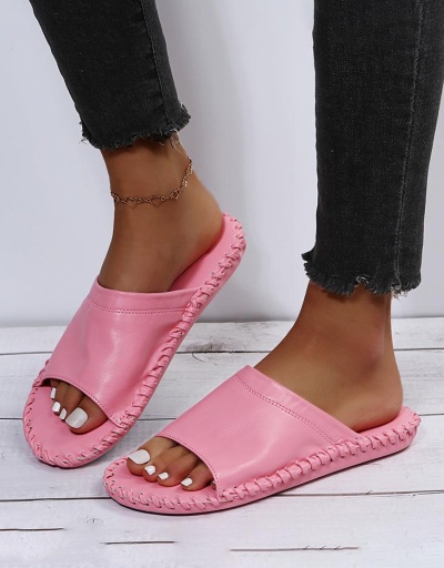 Replica Comfy Soft Simple Round Toe Slide Slippers #801447 $43.98 USD for Wholesale