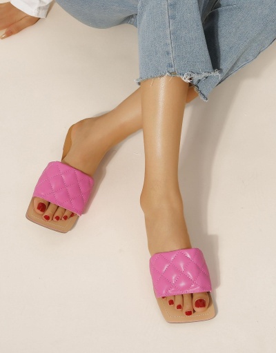 Replica Summer Square Toe Flats Slippers For Women #801449 $35.75 USD for Wholesale