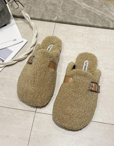 Casual Indoor Lamb Cotton Slippers Women #801455 $46.93 USD, Wholesale Fashion Slippers