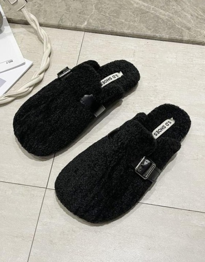 Replica Casual Indoor Lamb Cotton Slippers Women #801455 $46.93 USD for Wholesale