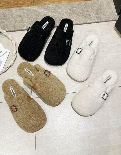 Replica Casual Indoor Lamb Cotton Slippers Women #801455 $46.93 USD for Wholesale