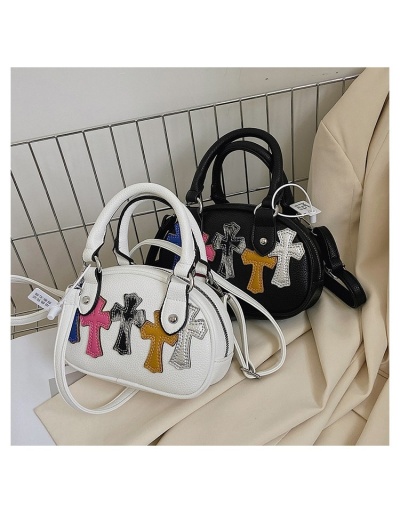 Replica Casual Black Patchwork Shoulder Bag Handbags For Women #801460 $34.53 USD for Wholesale