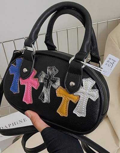 Replica Casual Black Patchwork Shoulder Bag Handbags For Women #801460 $34.53 USD for Wholesale