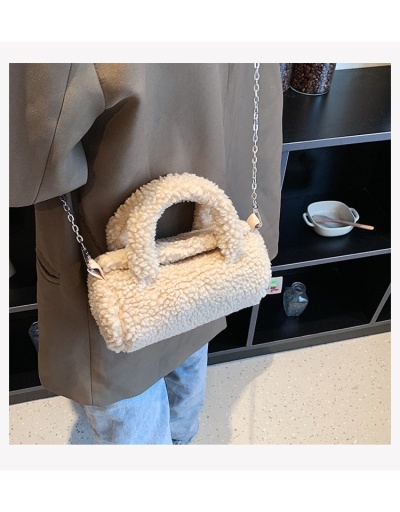 Replica Casual Fluffy Solid Chain Shoulder Bags #801471 $30.24 USD for Wholesale