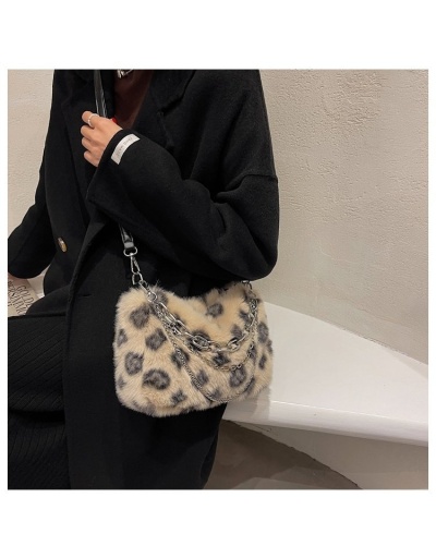 Replica Casual Leopard  Plush Shoulder Bags #801478 $29.25 USD for Wholesale