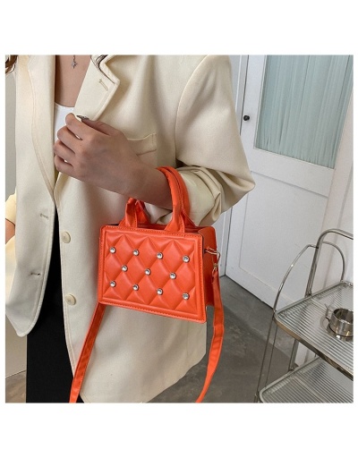 Replica  Textured PU Rhombus Lattice Hot Drilling Women Bag #801480 $16.10 USD for Wholesale