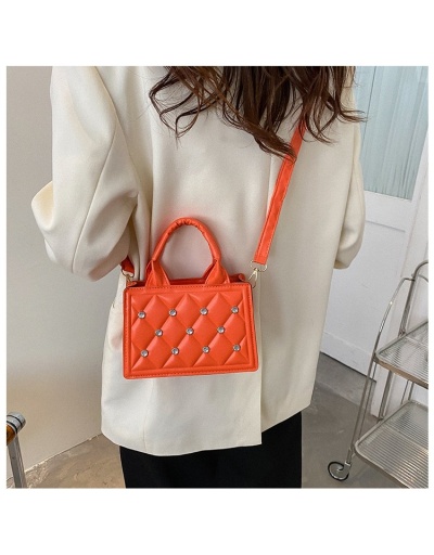 Replica  Textured PU Rhombus Lattice Hot Drilling Women Bag #801480 $16.10 USD for Wholesale