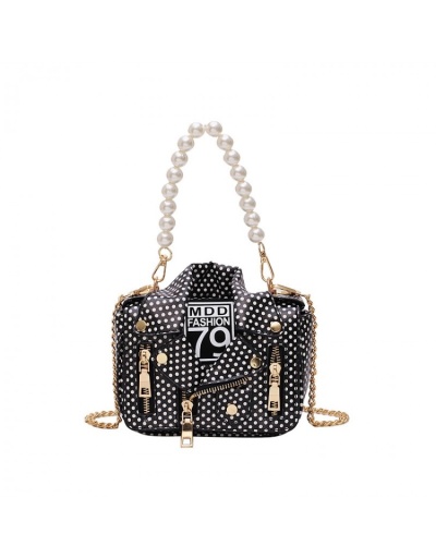 Replica  Fashion Chain Faux Pearl Dots Handbag Shoulder Bags #801481 $38.71 USD for Wholesale