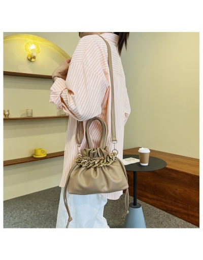 Replica  Summer PU Chain Ruched Women's Sjhoulder Bags #801486 $27.95 USD for Wholesale