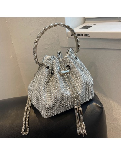 Replica Ladies Rhinestone  Solid  Drawstring  Party Shoulder Bags #801489 $30.91 USD for Wholesale