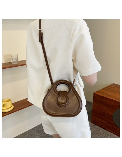 Replica  PU Pure Color Round Bag Versatile Messenger Bag #801497 $30.55 USD for Wholesale